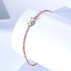 Bow Heart Cut Lab Grown Diamond Bracelet in 18K Rose Gold