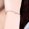 Bow Heart Cut Lab Grown Diamond Bracelet in 18K Rose Gold