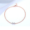 Bow Heart Cut Lab Grown Diamond Bracelet in 18K Rose Gold