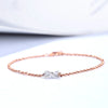 Bow Heart Cut Lab Grown Diamond Bracelet in 18K Rose Gold
