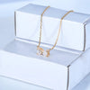 Bowknot Heart Cut Lab Grown Diamond Necklace in 18K Yellow Gold