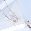 Bowknot Heart Cut Lab Grown Diamond Necklace in 18K Yellow Gold