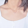 Bowknot Heart Cut Lab Grown Diamond Necklace in 18K Yellow Gold