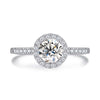 Cathedral Floating Halo Style Diamond Engagement Ring Setting
