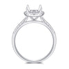 Cathedral Floating Halo Style Diamond Engagement Ring Setting