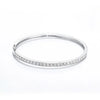 Channel Set Lab Grown Diamond Tennis Bracelet 18K White Gold