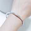 Channel Set Lab Grown Diamond Tennis Bracelet 18K White Gold