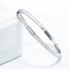 Channel Set Lab Grown Diamond Tennis Bracelet 18K White Gold