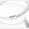 Channel Set Lab Grown Diamond Tennis Bracelet 18K White Gold