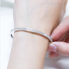 Channel Set Lab Grown Diamond Tennis Bracelet 18K White Gold