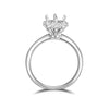 Flower Halo Style Diamond Engagement Ring Setting