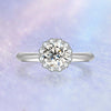 Flower Halo Style Diamond Engagement Ring Setting