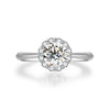 Flower Halo Style Diamond Engagement Ring Setting