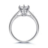 Six-Prong Bezel Set Solitaire Diamond Engagement Ring Setting