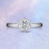 Six-Prong Bezel Set Solitaire Diamond Engagement Ring Setting