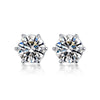 Classic Six-Prong Lab Grown Diamond Stud Earrings in 18K White Gold