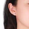 Classic Six-Prong Lab Grown Diamond Stud Earrings in 18K White Gold