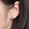 Classic Six-Prong Lab Grown Diamond Stud Earrings in 18K White Gold