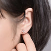 Classic Six-Prong Lab Grown Diamond Stud Earrings in 18K White Gold