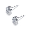 Classic Six-Prong Lab Grown Diamond Stud Earrings in 18K White Gold