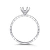 Classic Six-Prong Solitaire Bead Set Diamond Engagement Ring Setting