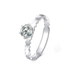 Classic Six-Prong Solitaire Bead Set Diamond Engagement Ring Setting