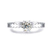 Classic Six-Prong Solitaire Bead Set Diamond Engagement Ring Setting