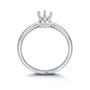 Classic Six-Prong Solitaire Style Diamond Engagement Ring Setting