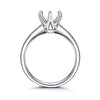 Classic Six-Prong Solitaire Style Diamond Engagement Ring Setting