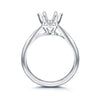 Classic Six-Prong Swirl Solitaire Style Diamond Engagement Ring Setting
