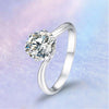 Classic Six-Prong Swirl Solitaire Style Diamond Engagement Ring Setting