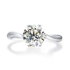 Classic Six-Prong Swirl Solitaire Style Diamond Engagement Ring Setting