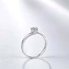 Classic Swirl Solitaire Lab Grown Diamond Ring in 18K White Gold
