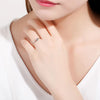 Classic Swirl Solitaire Lab Grown Diamond Ring in 18K White Gold