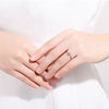 Classic Swirl Solitaire Lab Grown Diamond Ring in 18K White Gold