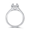 Classic Swirl Solitaire Style Diamond Engagement Ring Setting