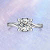 Classic Swirl Solitaire Style Diamond Engagement Ring Setting