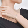 Cross-shaped Lab Grown Diamond Bracelet 18K White Gold