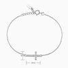 Cross-shaped Lab Grown Diamond Bracelet 18K White Gold