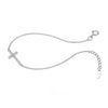 Cross-shaped Lab Grown Diamond Bracelet 18K White Gold