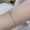 Cross-shaped Lab Grown Diamond Bracelet 18K White Gold