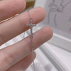 Cross-shaped Lab Grown Diamond Bracelet 18K White Gold