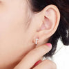 Cross-shaped Lab Grown Diamond Earrings 18K White Gold
