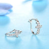 Cross-shaped Lab Grown Diamond Earrings 18K White Gold