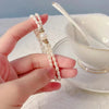 Double Freshwater Drop-Shape Pearl Bracelet AAA Grade