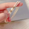 Double Freshwater Drop-Shape Pearl Bracelet AAA Grade