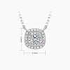 Double Halo Lab Grown Diamond Necklace in 18K White Gold