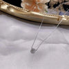 Double Halo Lab Grown Diamond Necklace in 18K White Gold