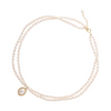 Double Strand White Freshwater Drop-Shape Pearl Necklace