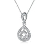 Double Teardrop Bezel Style Diamond Pendant Setting
